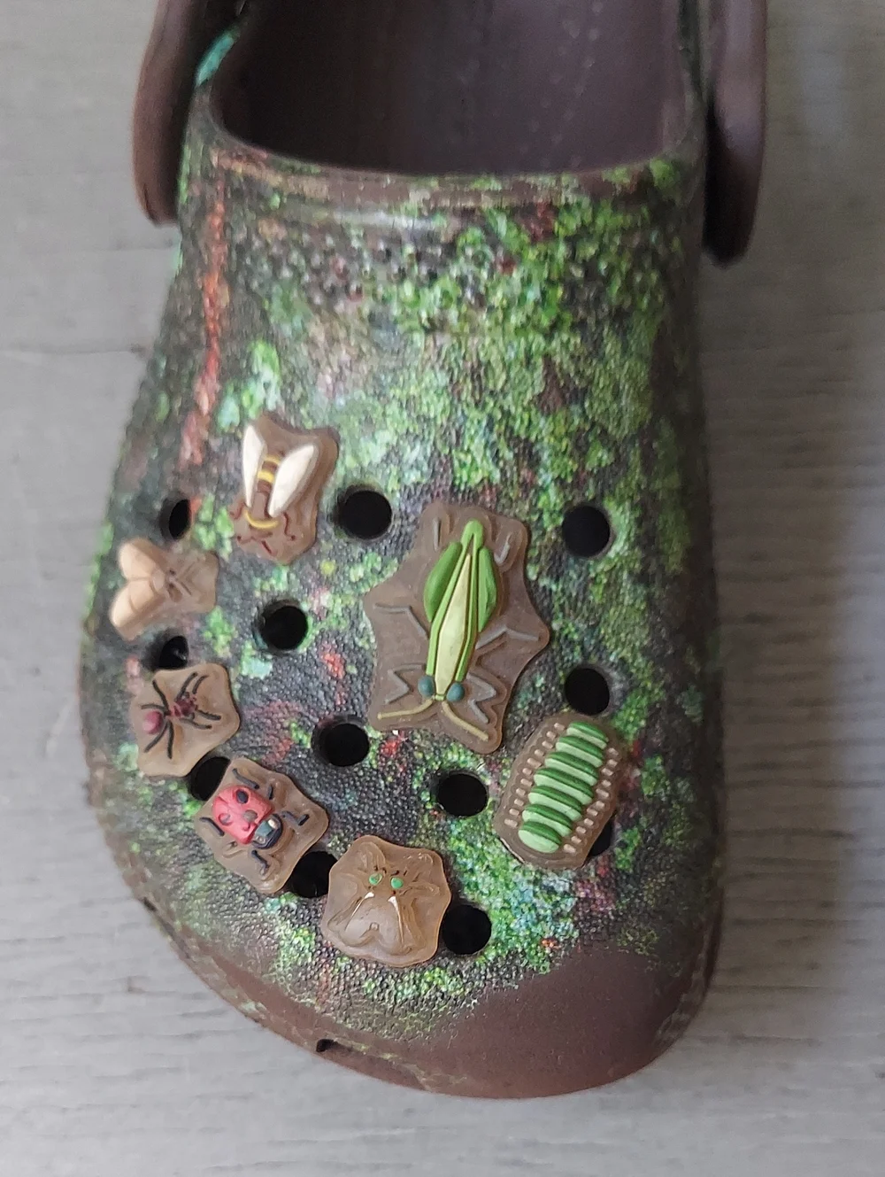 Crocs Kids C9 Woodland Forest Print Clogs w/ Nature Jibbitz Charms
